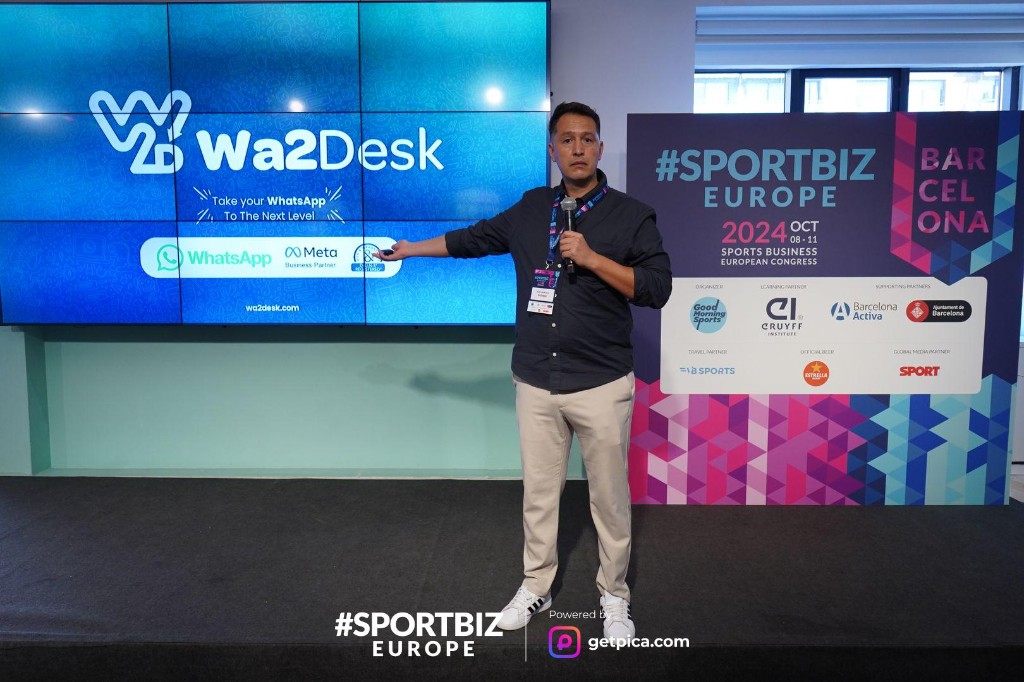 Wa2Desk en SPORTBIZ Europe 2024 en Barcelona, España